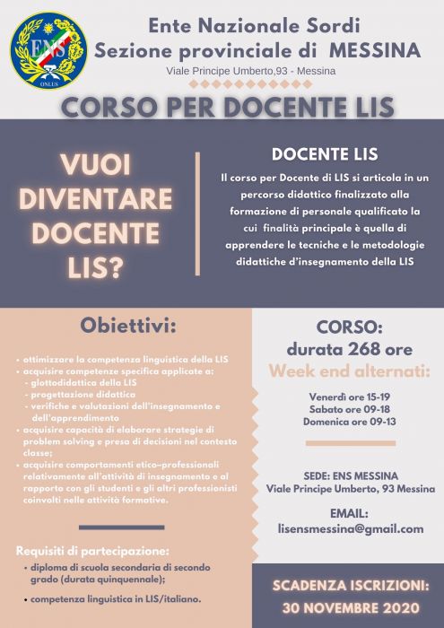 Manifesto DOCENTE LIS ENS MESSINA